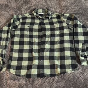 Sonoma Olive and Black Plaid Men's Shirt